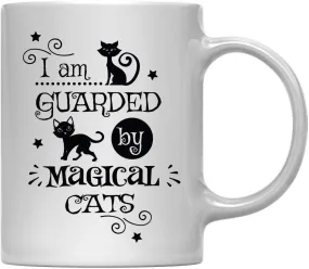 Andaz Press 11oz. Coffee Mug, I am Guarded by Magical Cats