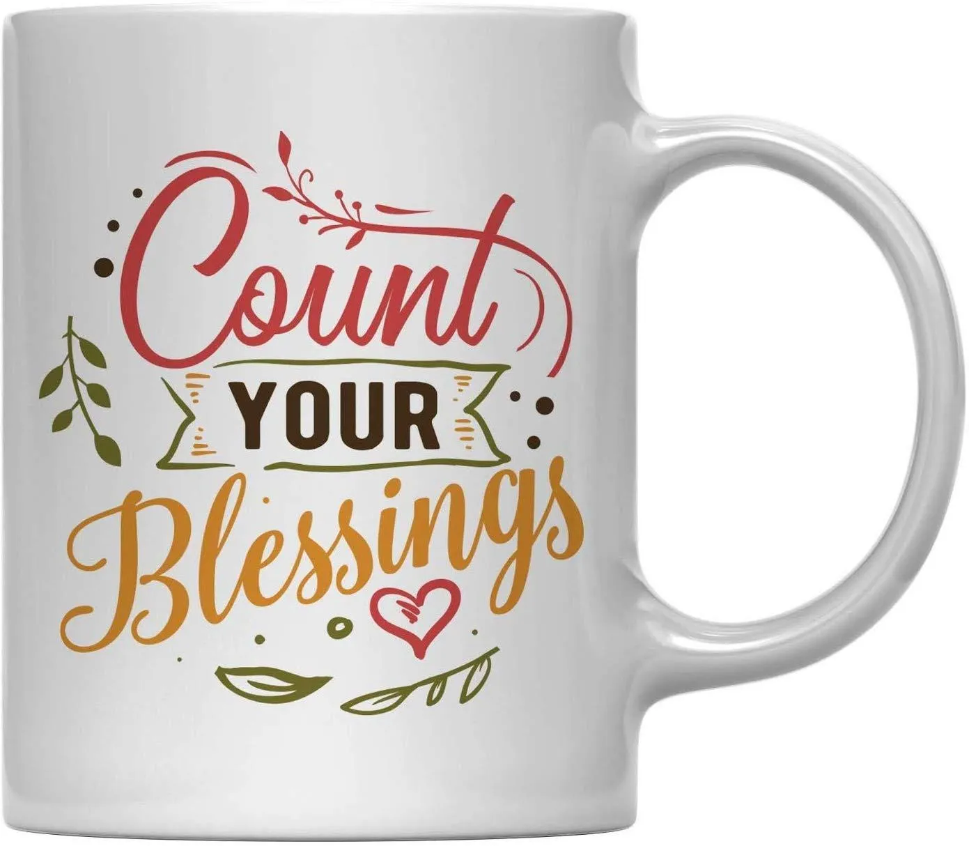 Andaz Press 11oz. Fall Autumn Hot Chocolate Coffee Mug, Count Your Blessings