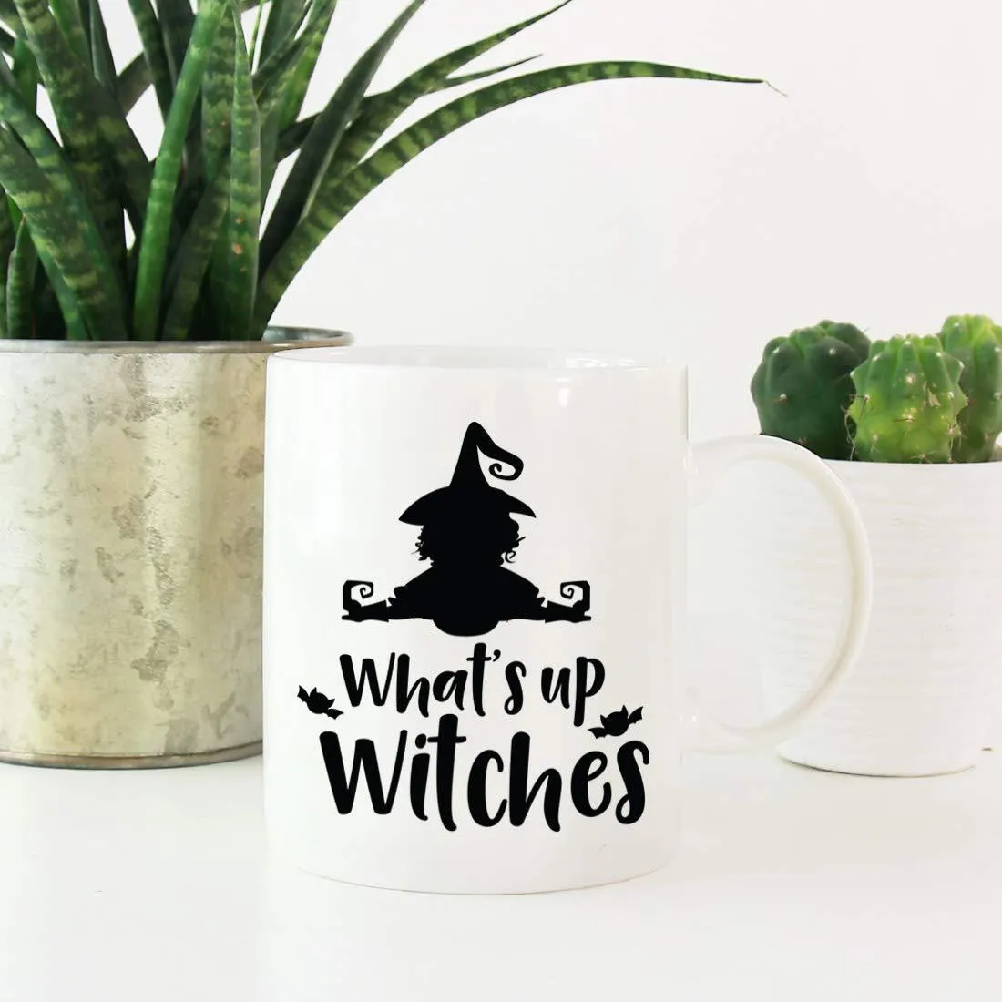 Andaz Press 11oz. Halloween Coffee Mug, What's Up Witches