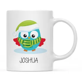 Andaz Press 11oz Personalized Christmas Owl And Gnome Coffee Mug