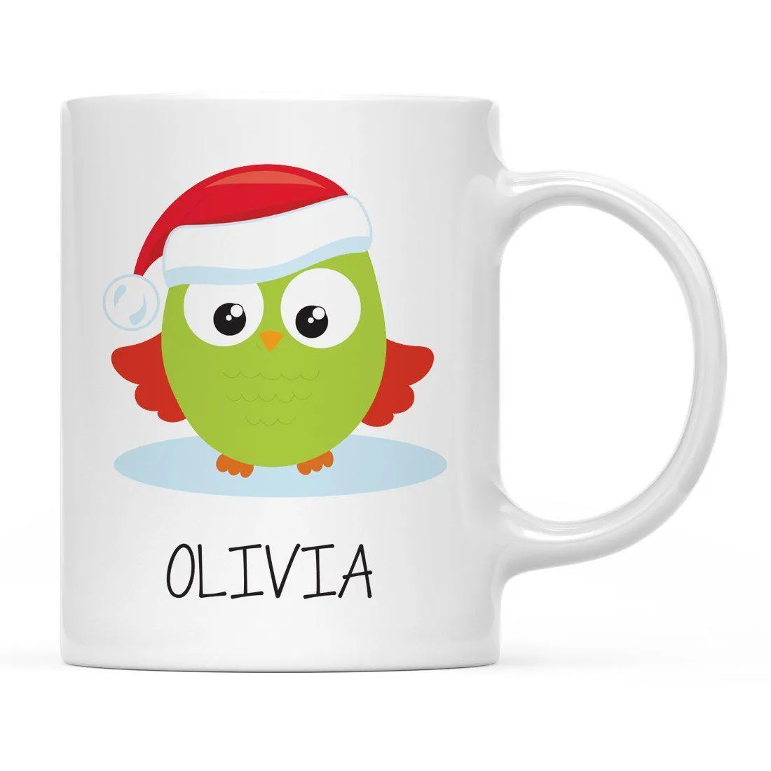 Andaz Press 11oz Personalized Christmas Owl And Gnome Coffee Mug