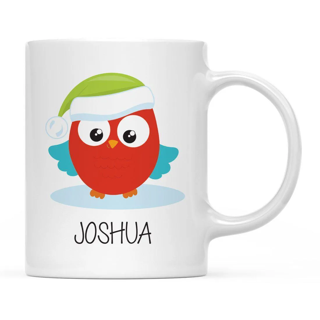 Andaz Press 11oz Personalized Christmas Owl And Gnome Coffee Mug