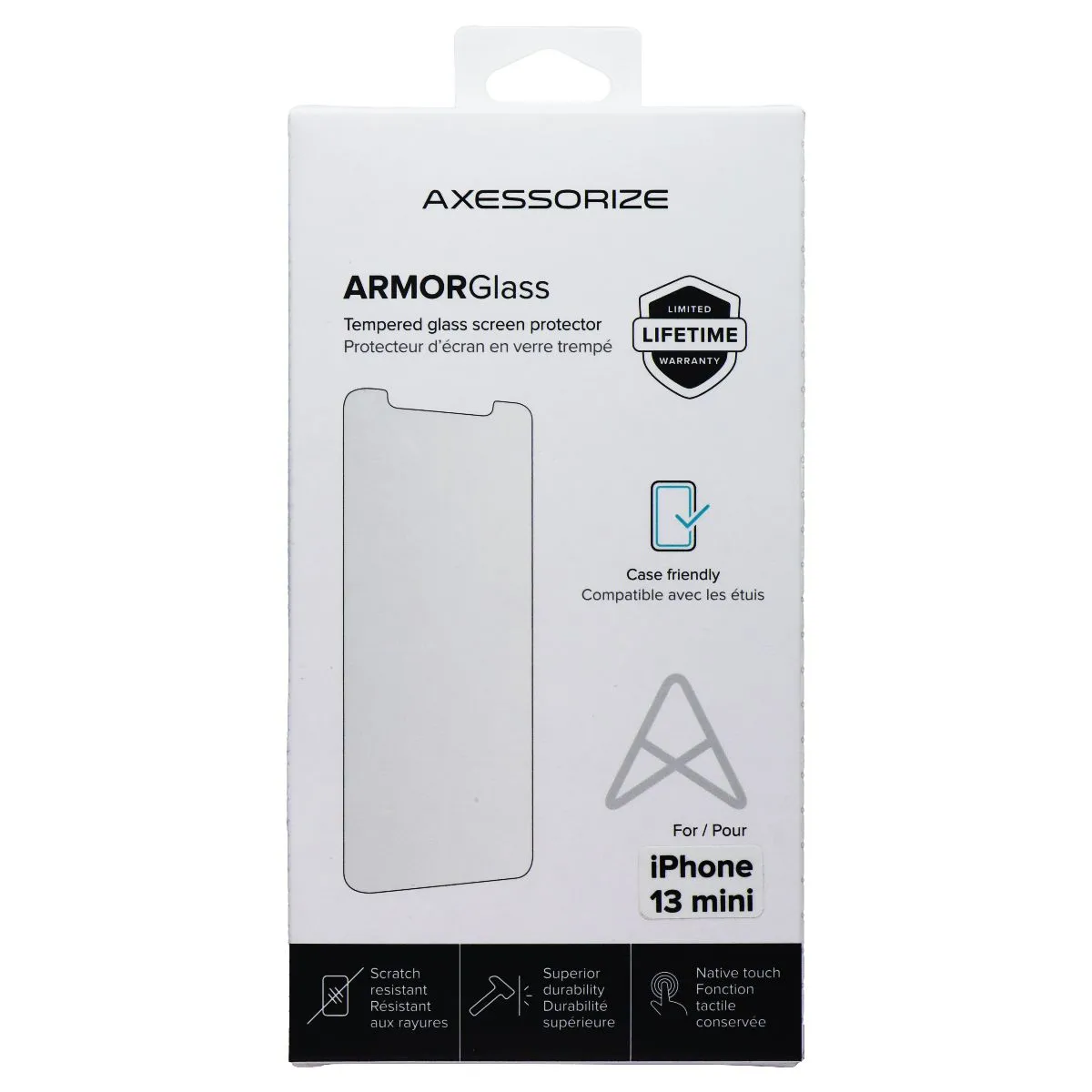 Axessorize ArmorGlass Tempered Glass for iPhone 13 mini - Clear