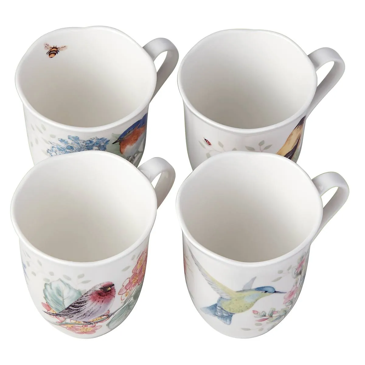 Butterfly Meadow Flutter 4-Piece Mug Set