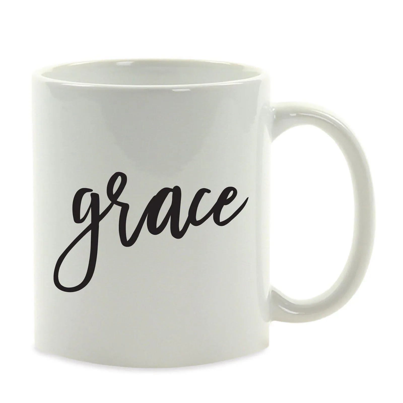 Calligraphy Good Virtues Ceramic Coffee Mug