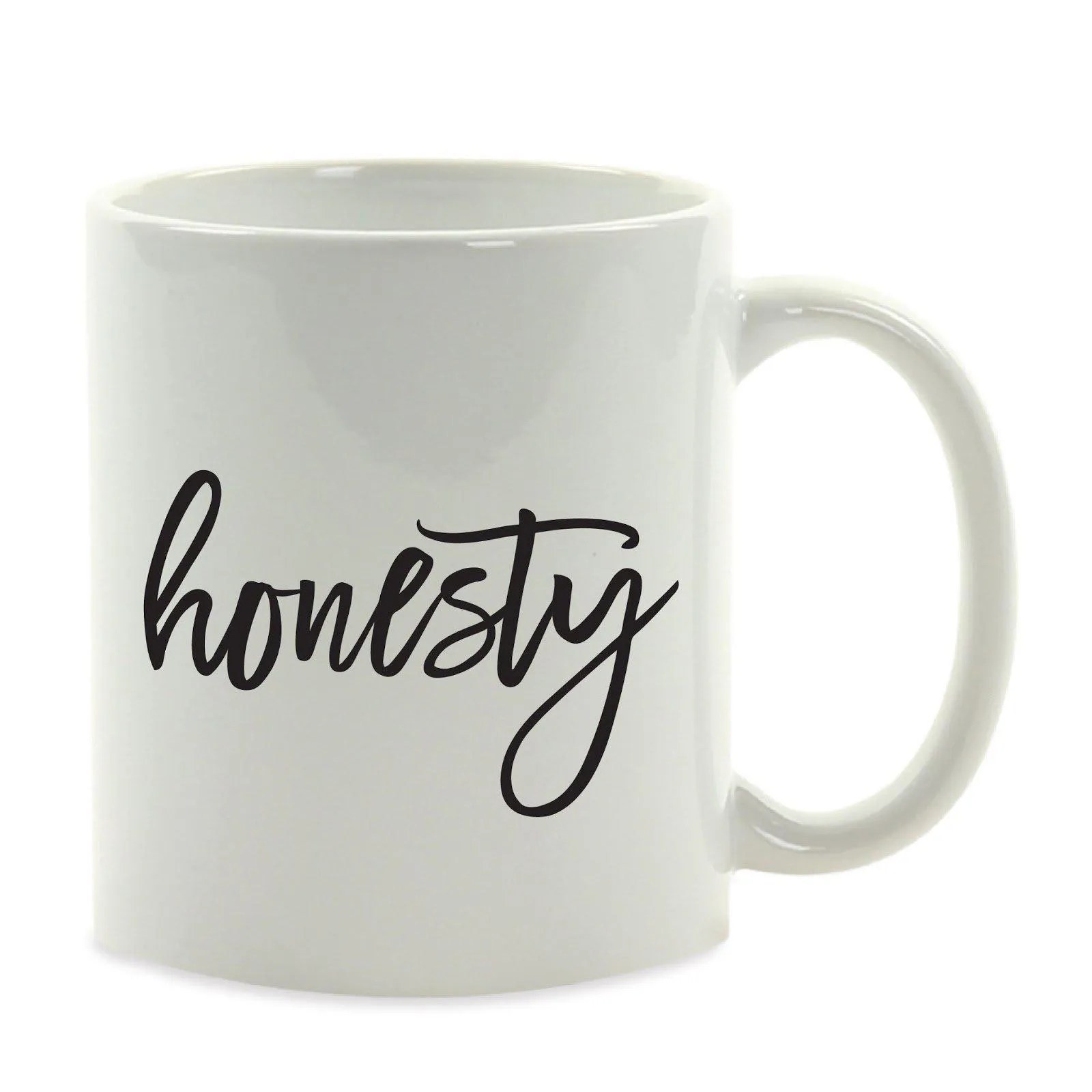 Calligraphy Good Virtues Ceramic Coffee Mug