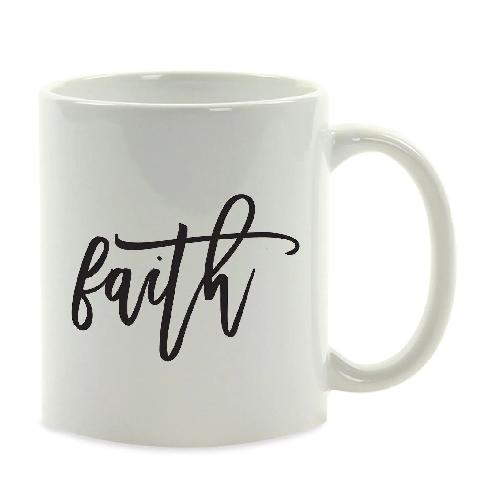 Calligraphy Good Virtues Ceramic Coffee Mug