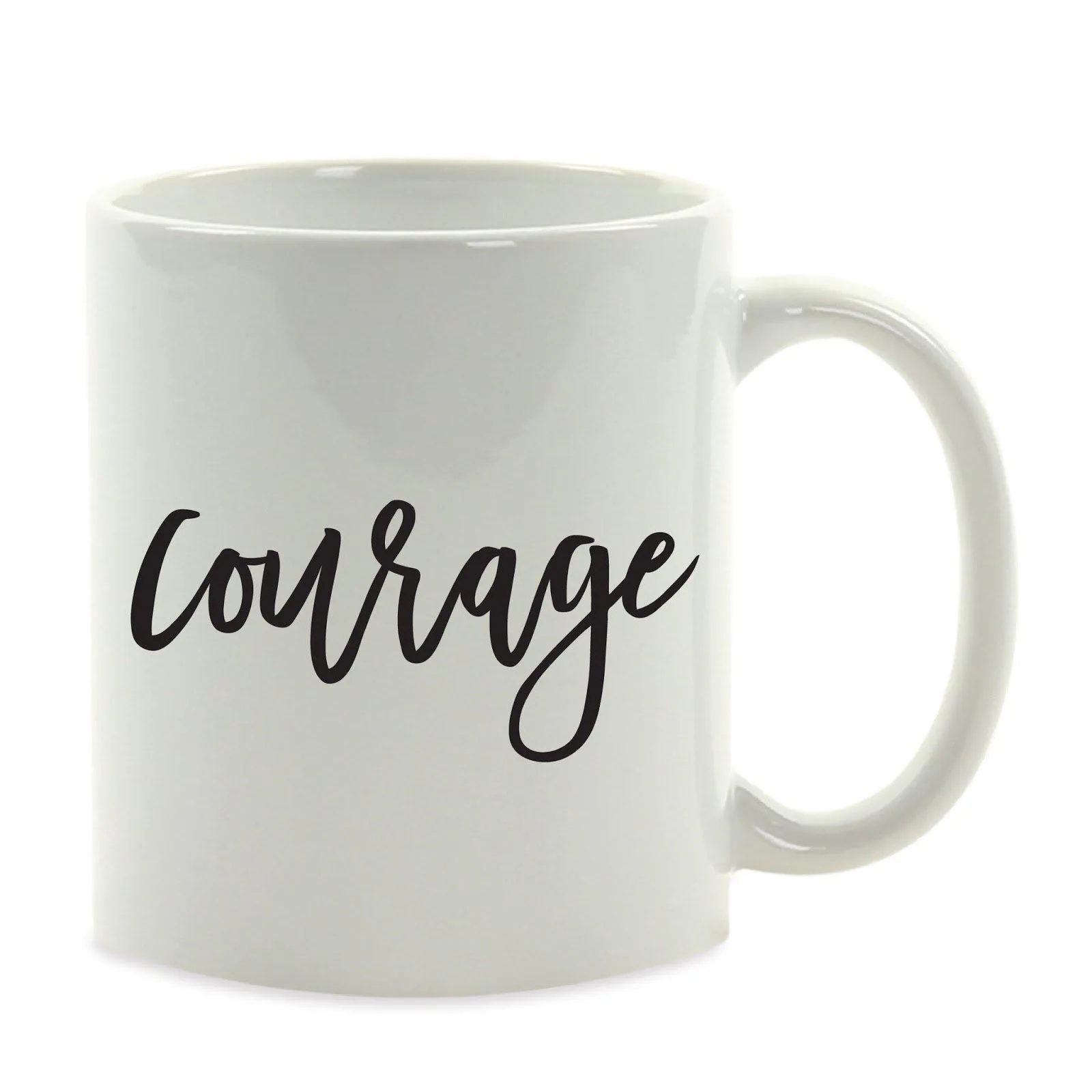 Calligraphy Good Virtues Ceramic Coffee Mug