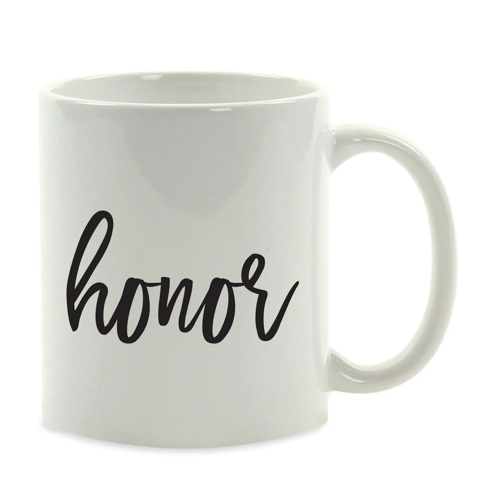 Calligraphy Good Virtues Ceramic Coffee Mug