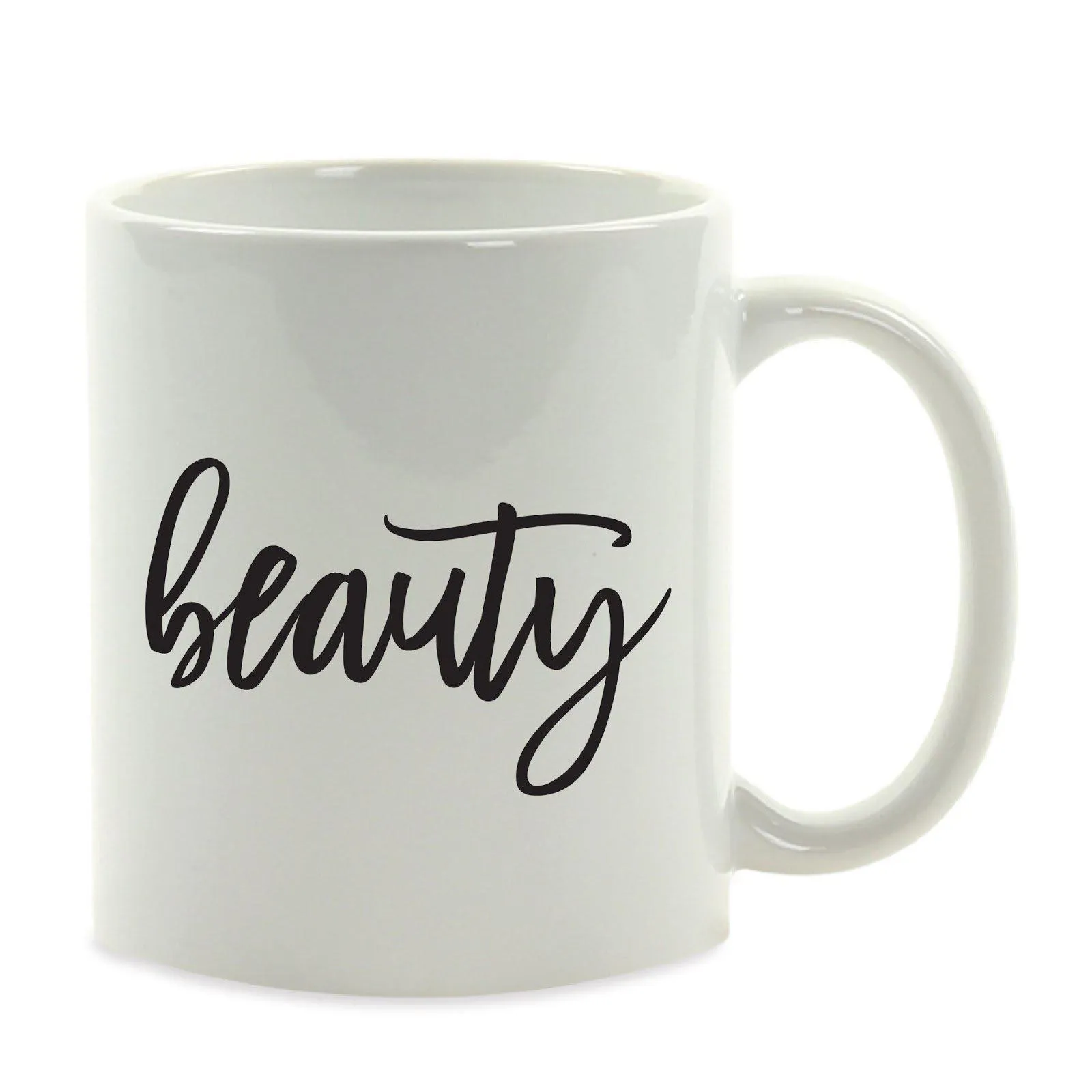 Calligraphy Good Virtues Ceramic Coffee Mug