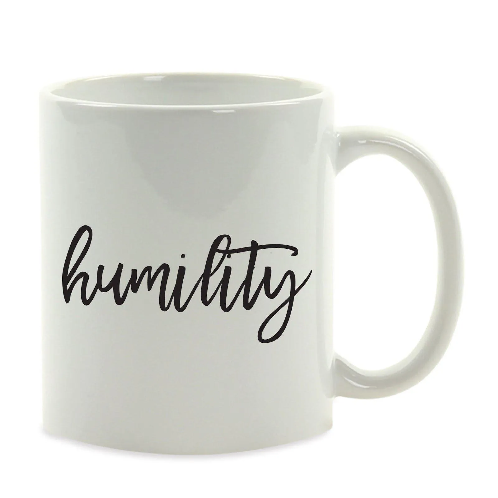 Calligraphy Good Virtues Ceramic Coffee Mug