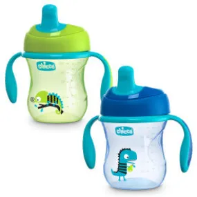 Chicco Semi-soft Spout Trainer Sippy Cup 7oz  6m  (2pk)