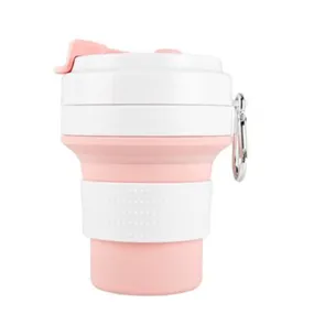 Collapsible Silicone Coffee Mug with Carabiner