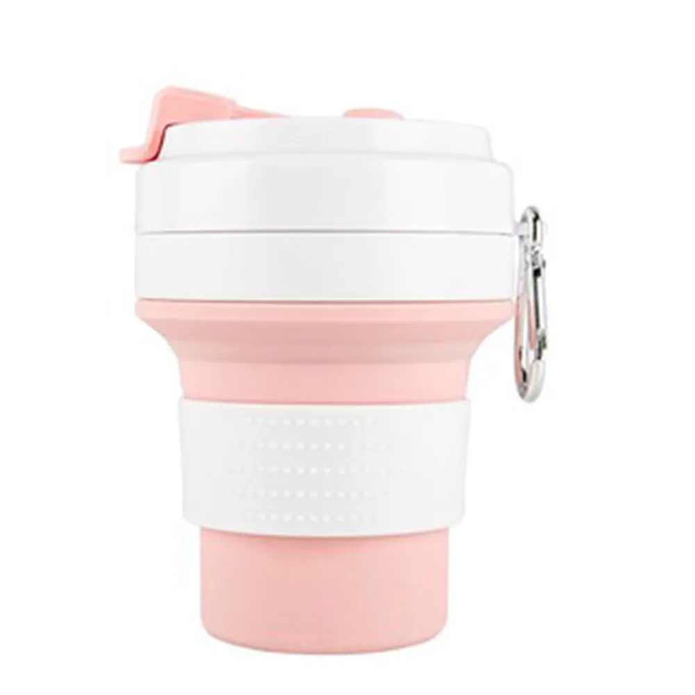 Collapsible Silicone Coffee Mug with Carabiner