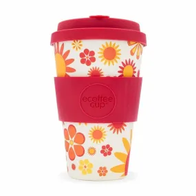 Ecoffee Cup Happier with Red Lid 14oz