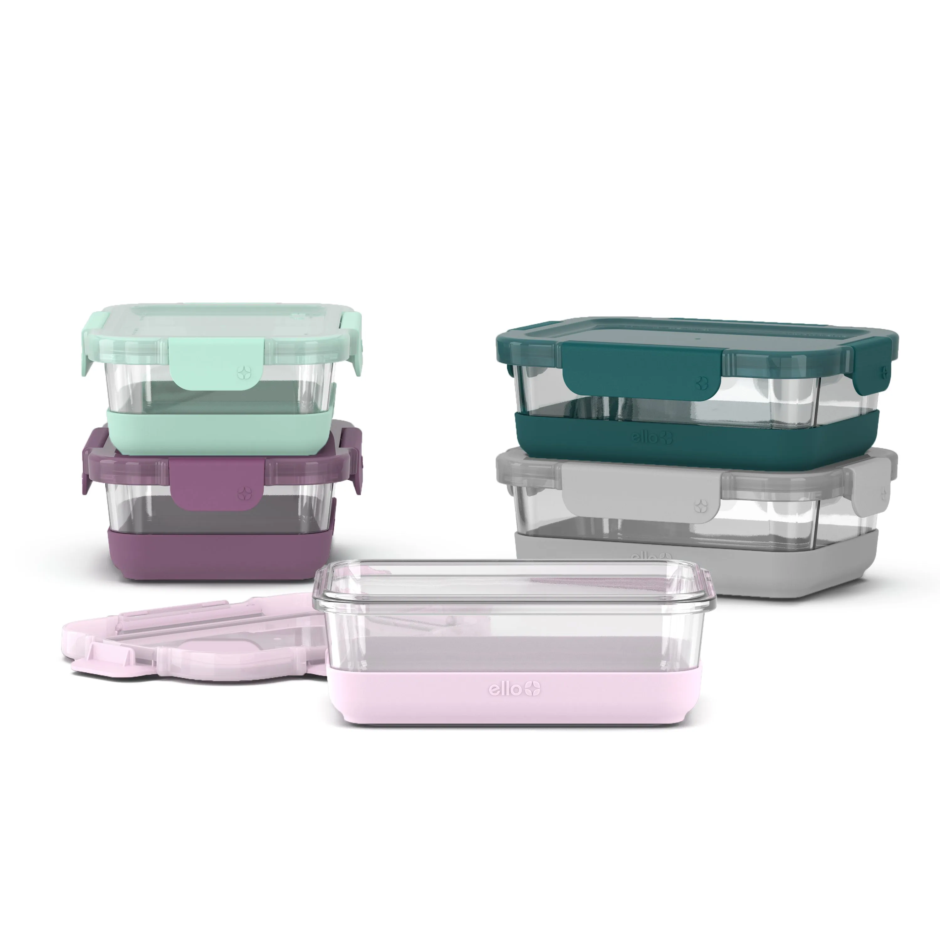 Ello Duraglass Refresh™ Meal Prep Containers, Set of 5