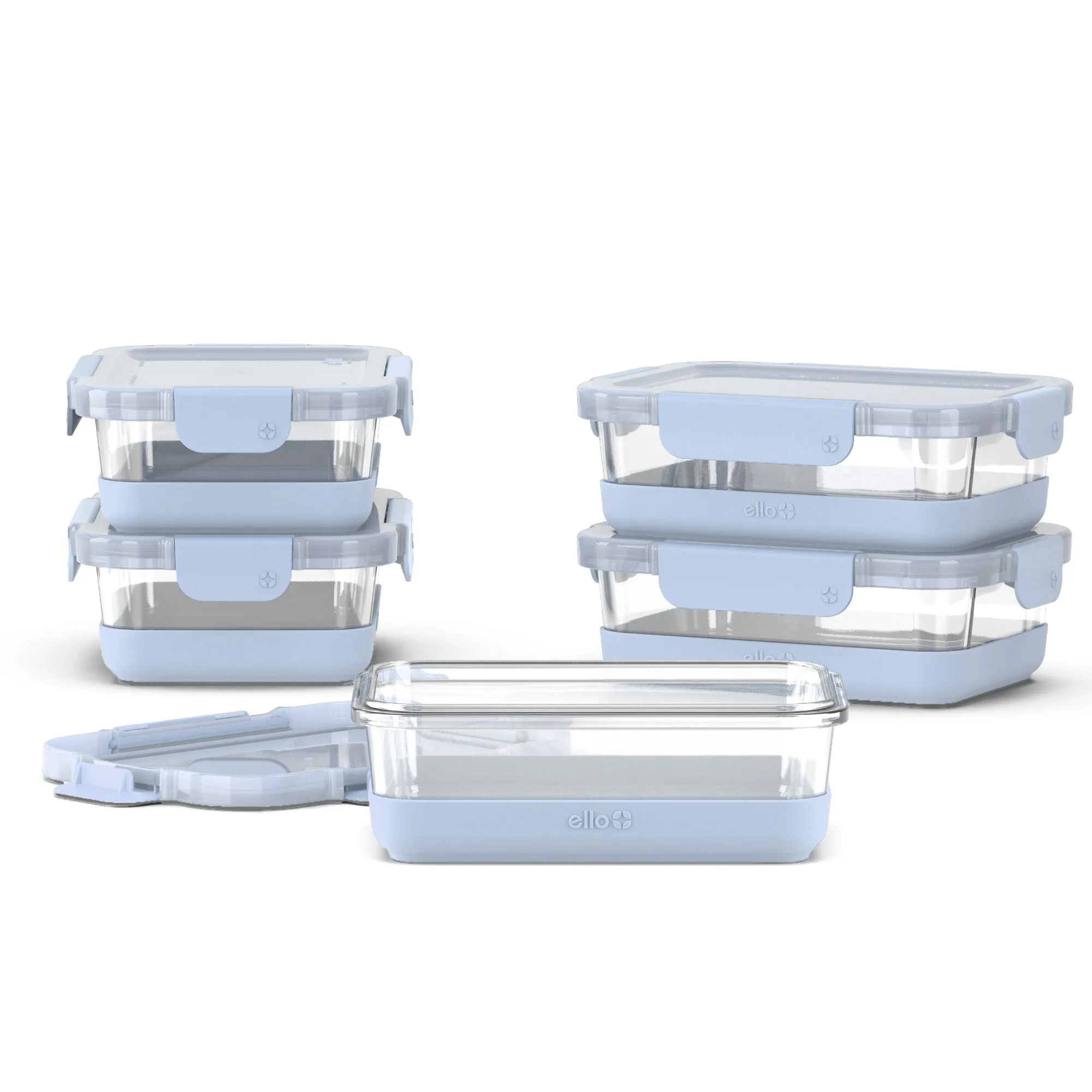 Ello Duraglass Refresh™ Meal Prep Containers, Set of 5