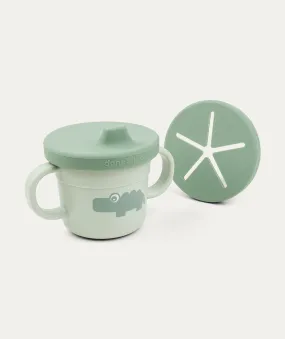 Foodie Spout Snack Cup - Croco Green