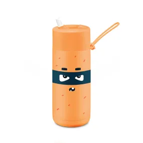 Frank Green Frankster Kids Ceramic Reusable Bottle with Flip Straw Lid 16oz / 475ml - Neon Orange Robin