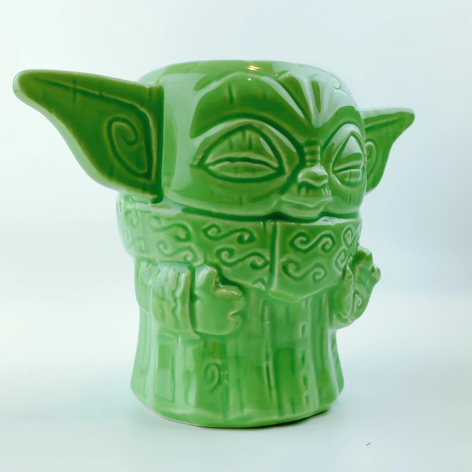 Geeki Tikis Star Wars "Baby Yoda" Force Pose The Mandalorian The Child Tiki Style Ceramic Drinking Mug