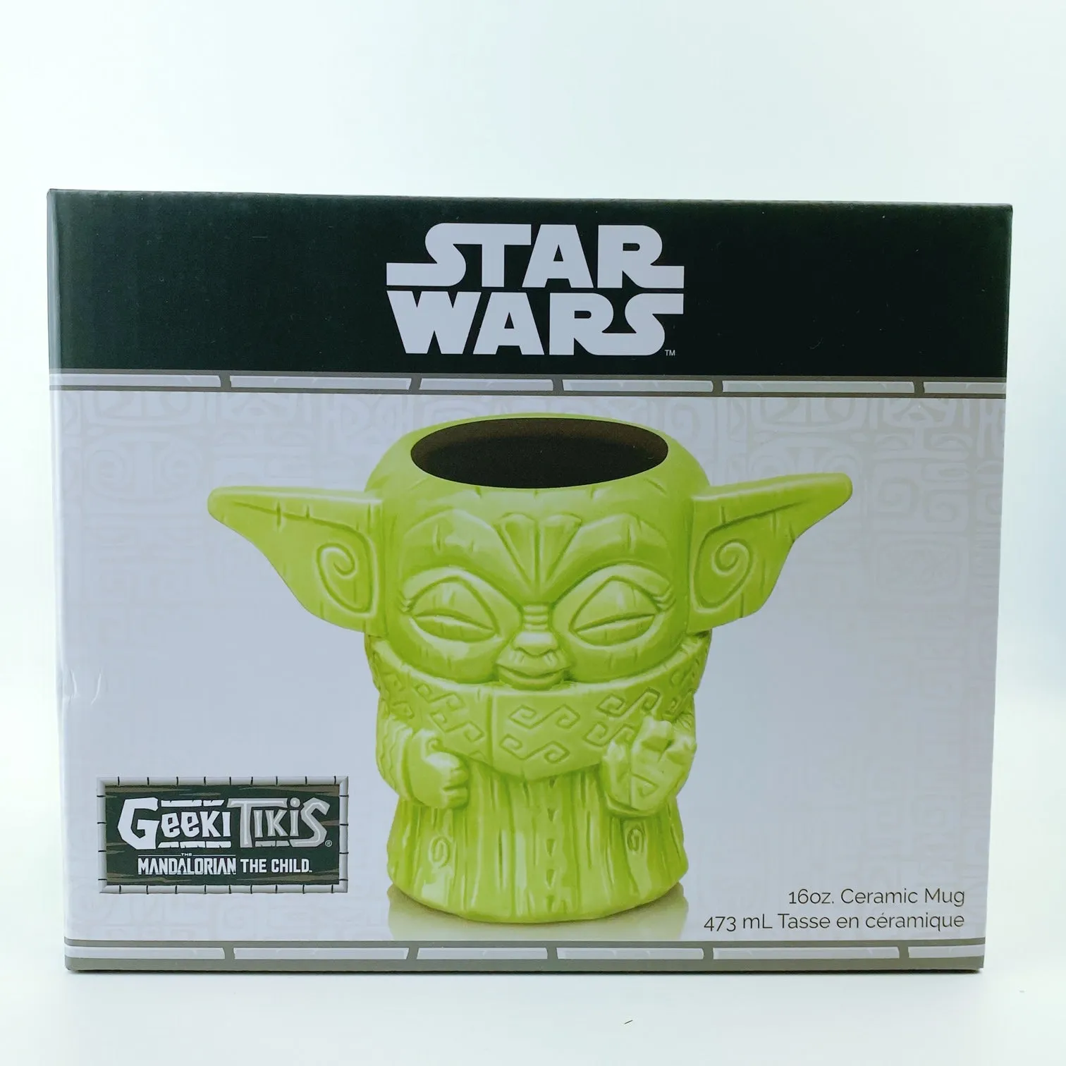 Geeki Tikis Star Wars "Baby Yoda" Force Pose The Mandalorian The Child Tiki Style Ceramic Drinking Mug