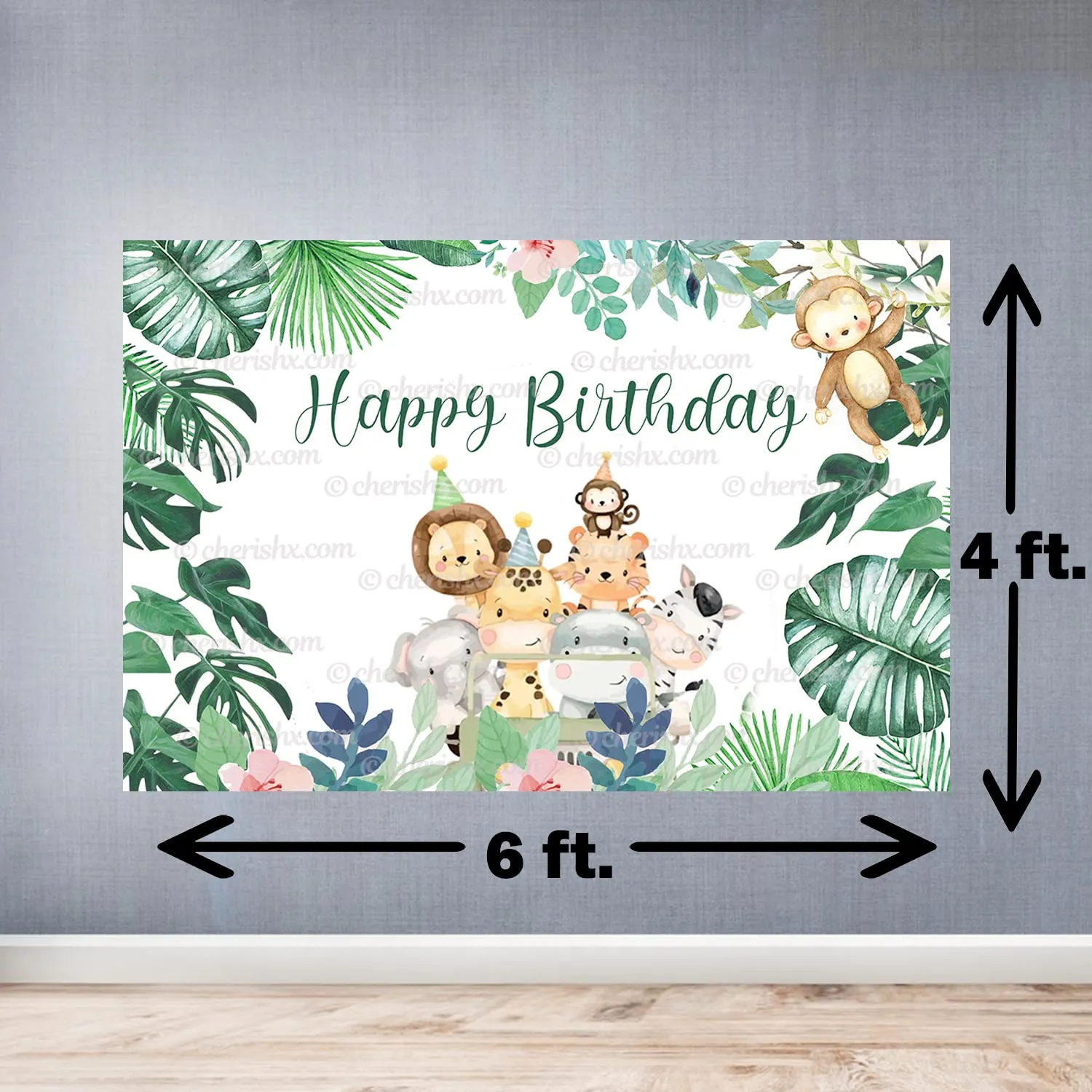 Jungle Theme Kids Birthday 53 Pcs - Decorating Items Birthday Party for Boy or Girl