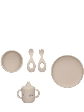 Liewood   Dog print silicone tableware set 