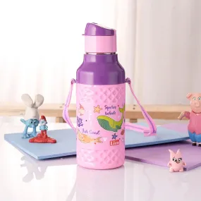 Liza Baby Boss Pink Steel Insulated Water Bottle 480ml - Leakproof & Insulated Bottle For School