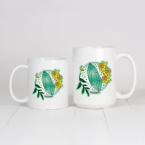 March Crystal & Flower Birthstone Mug