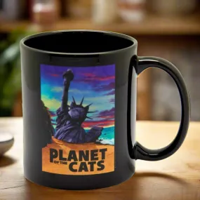 Planet of the Cats Black Mug