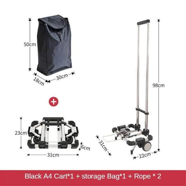 Portable Foldable Push Hand Cart