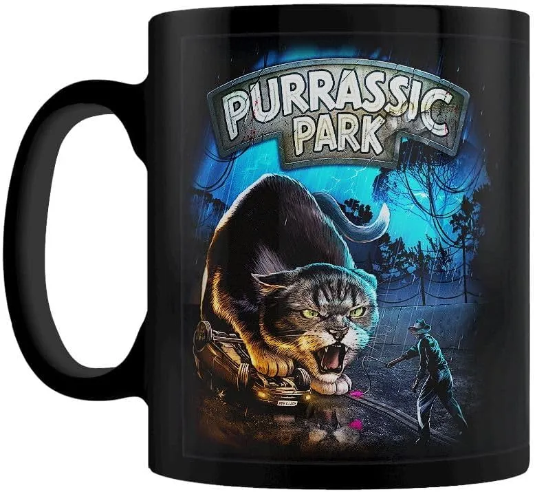 Purrassic Park Black Mug