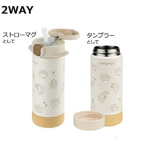 Richell - 2 Way Stainless Steel Slim Water Bottle Mug Tumblr