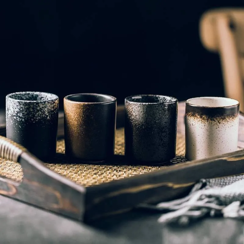 Rustic Earthstone Mug Set