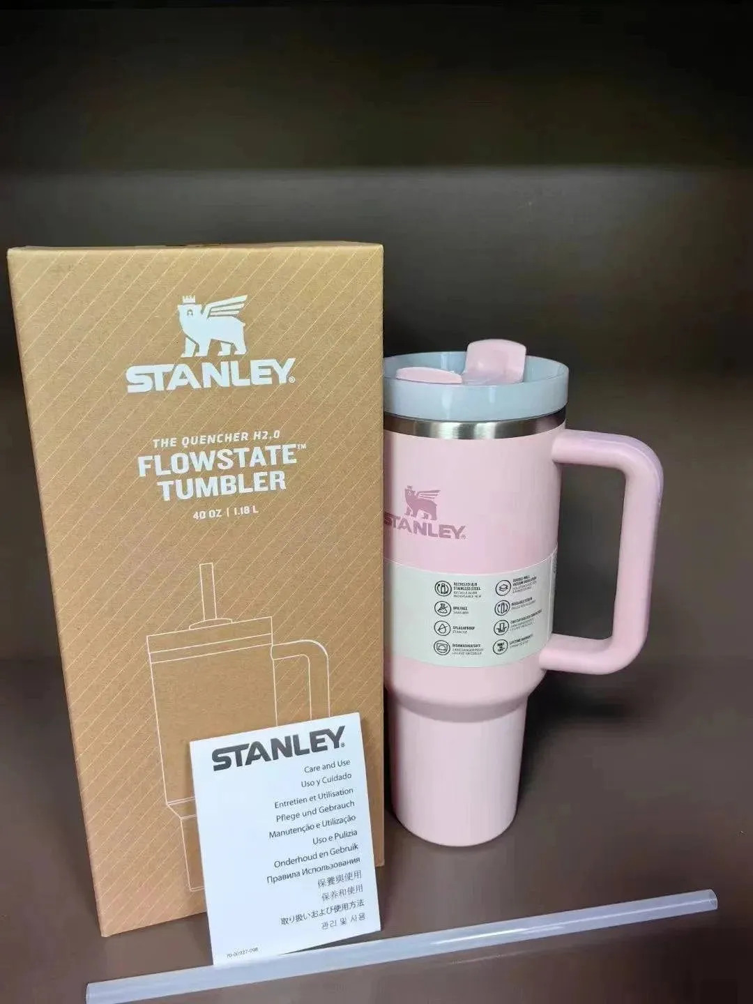 Stanley 2024 New Colors Quencher H2.0 FlowState Tumbler Insulated Thermal Coffee Cup Stainless Steel Travel Mug Large Capacity