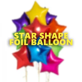 Star Shape Multicolor Foil Balloons For Decorations Items