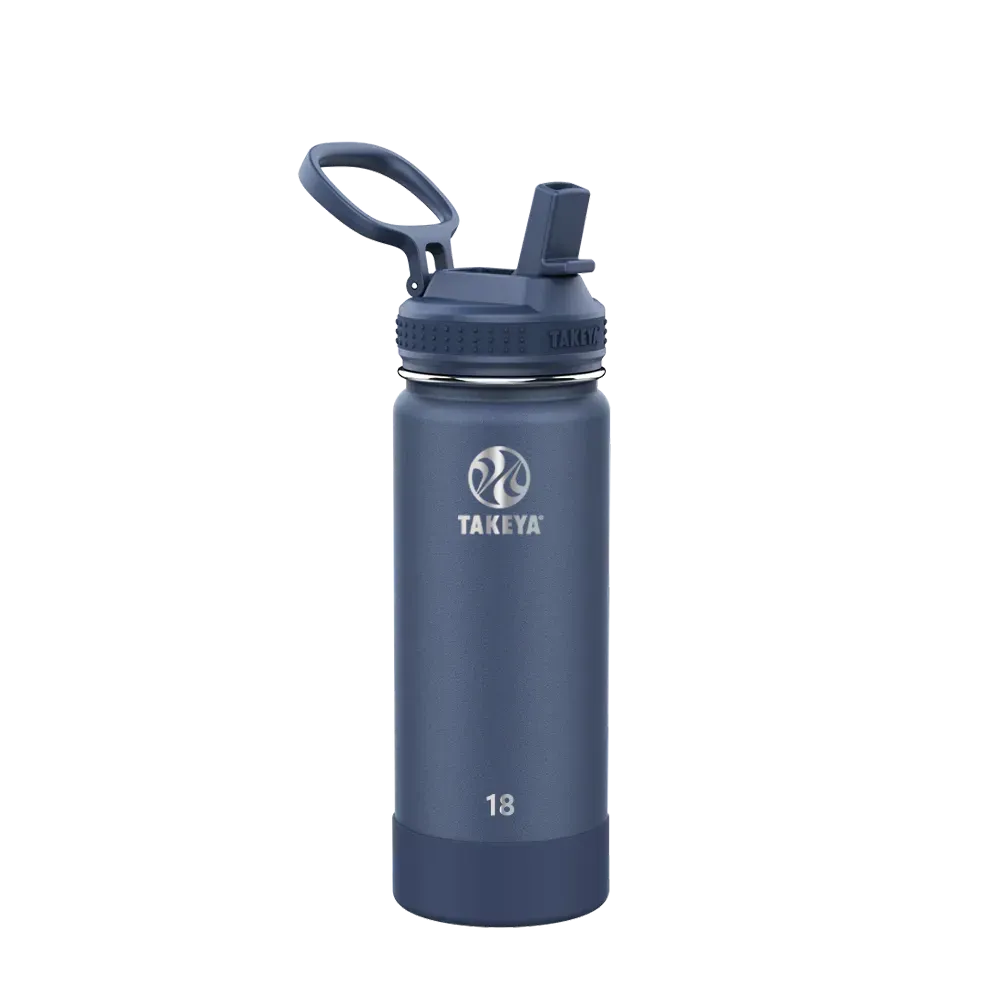 Takeya 18 oz Actives Water Bottle With Straw Lid