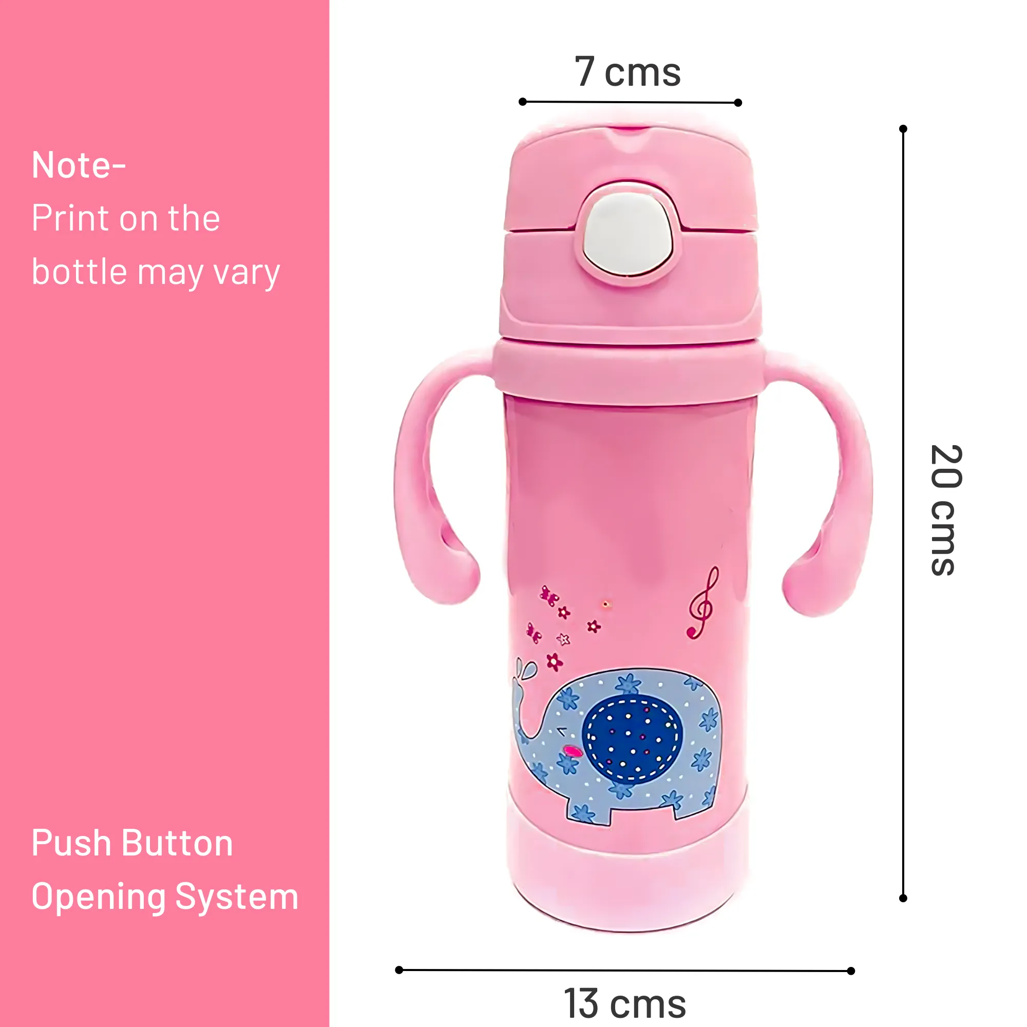 THE LITTLE LOOKERS 2 In 1 Thermal Insulation Stainless Steel Sipper Cum Feeding Bottle/Feeder with Two Sided Handle for Newborns/Infants/Babies/Kids (220ml) Print May Very