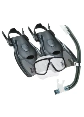 Tusa Adult Platina Hyperdry Mask/Snorkel/Fin Pack