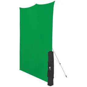 X-Drop Wrinkle-Resistant Backdrop Kit - Chroma-Key Green Screen (5' x 7')